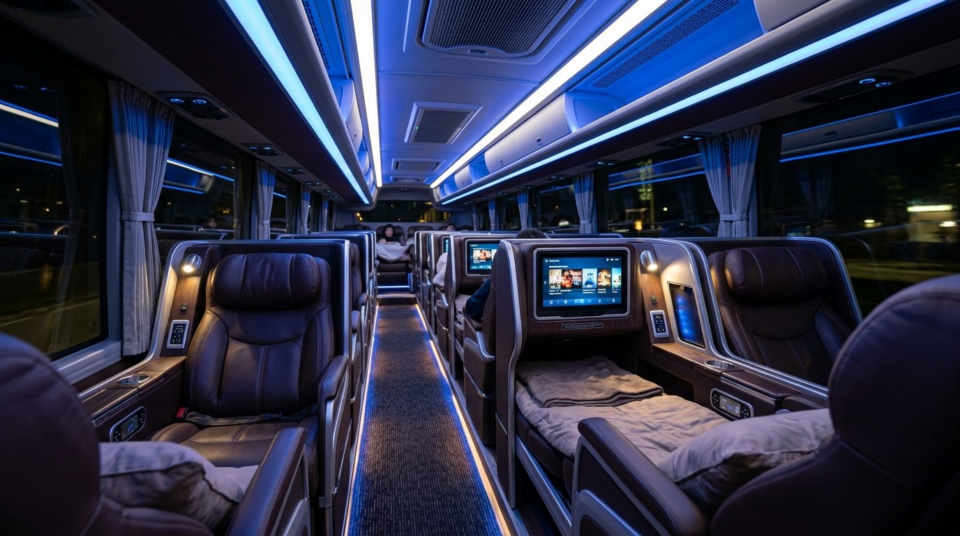 First Class Luxury Bus Interior Cabin