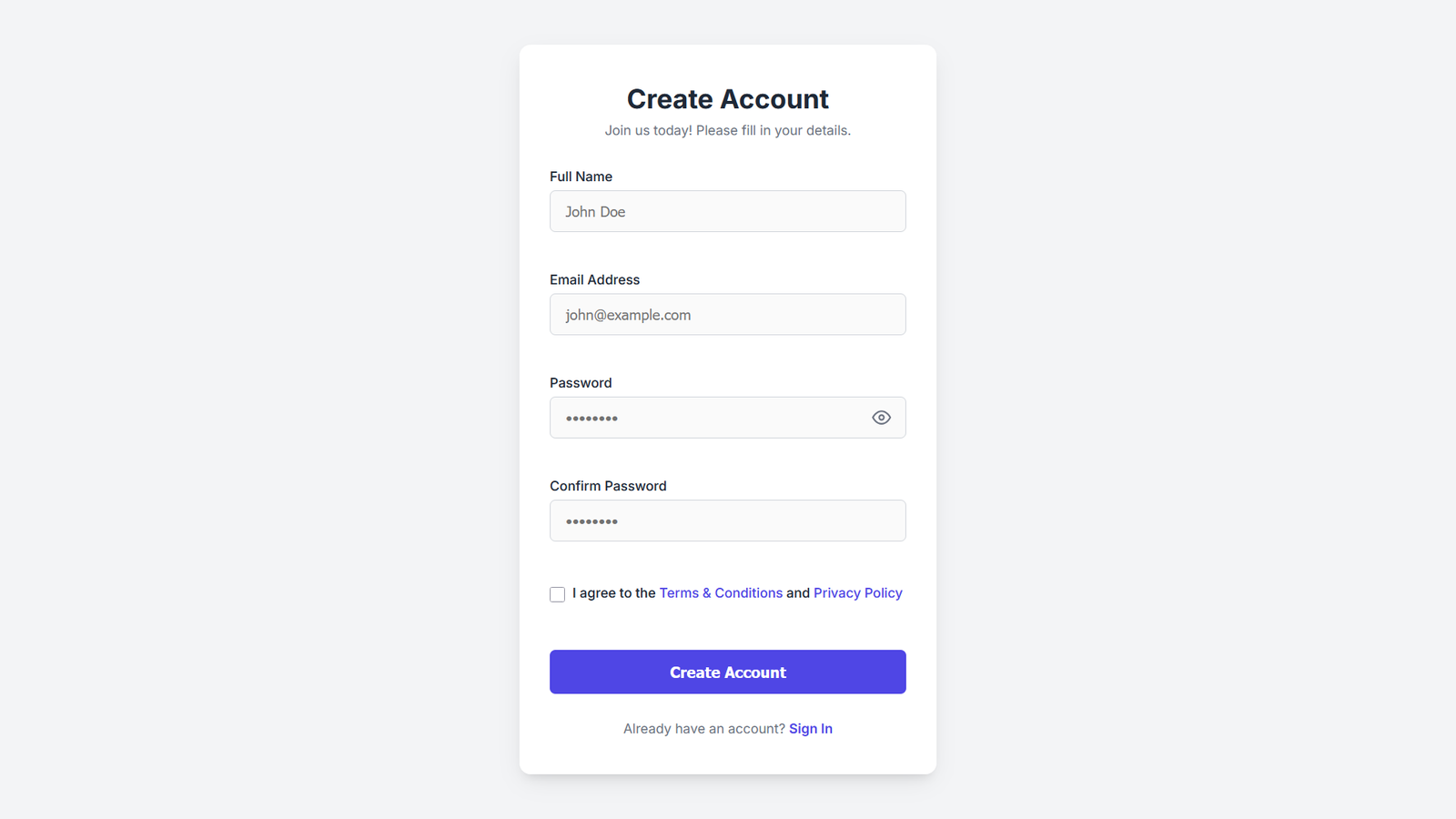 Premium, Lightweight & Responsive HTML5 Registration Form Template