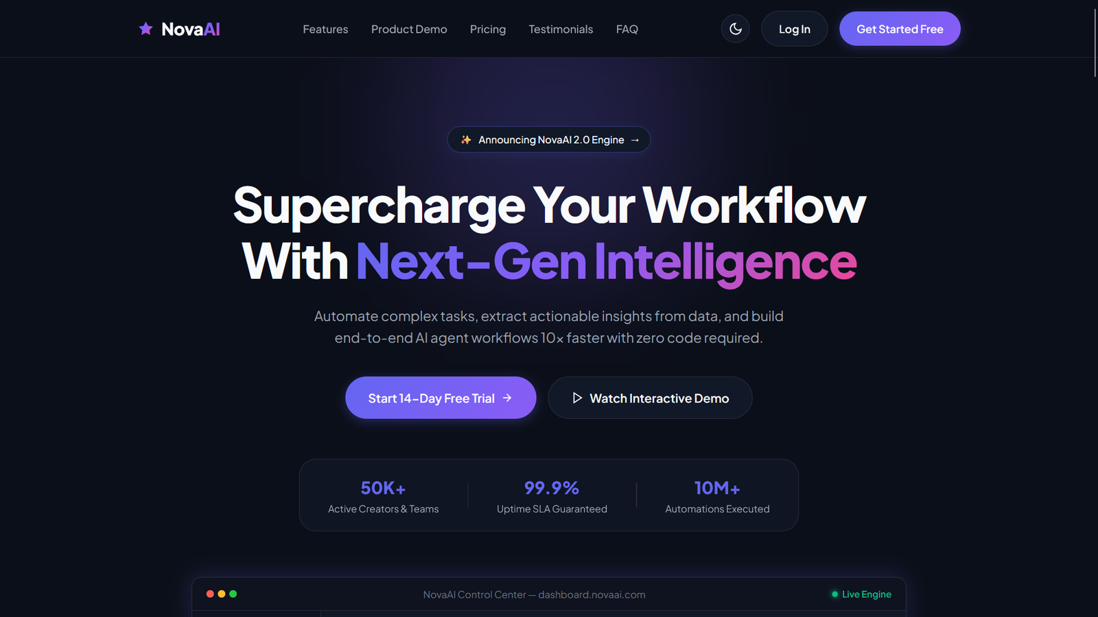 NovaAI — High-Converting SaaS & AI Product Landing Page Template