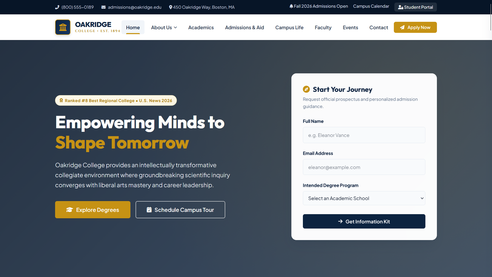Academia | Premier University & College HTML5 Template